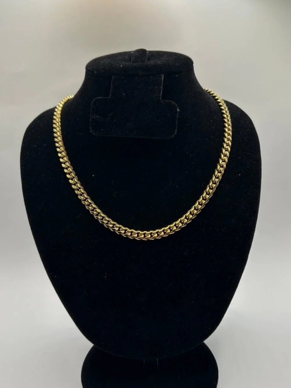 Real Gold Cuban Chain Stainless Steel 6mm 22 Inch Plated Waterproof Solid Mens